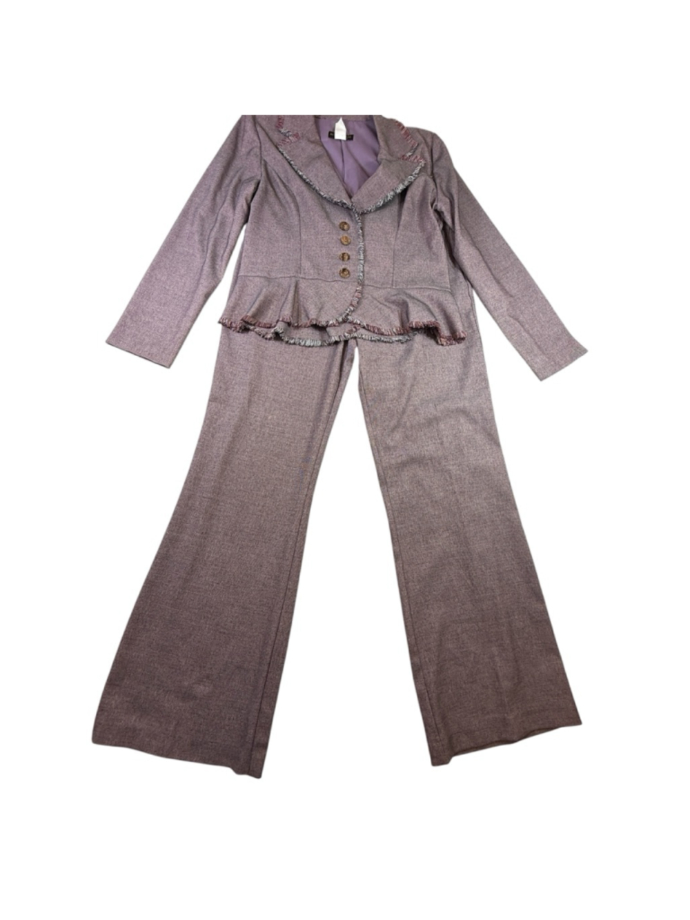 Alynn Paige New York 2 Piece Pantsuit Size 11/12 Ruffle Peplum Dressy Set